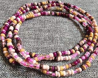 Hibiscus Earth Clasped African Waistbeads