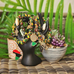 Black American Heritage Charm Bracelets (variety)