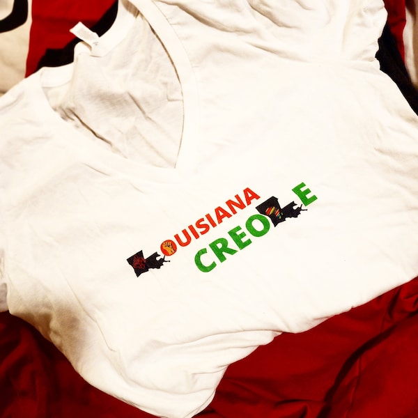 Louisiana Creole Deep V-Neck Tee