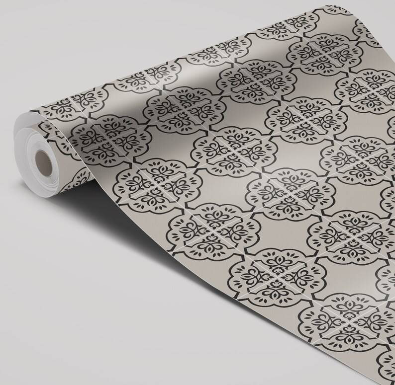 Peel /& Stick #8S Hamra Beige and Black Backsplash Sticker Classy beige kitchen wallpaper sticker Kitchen and Bathroom Splashback