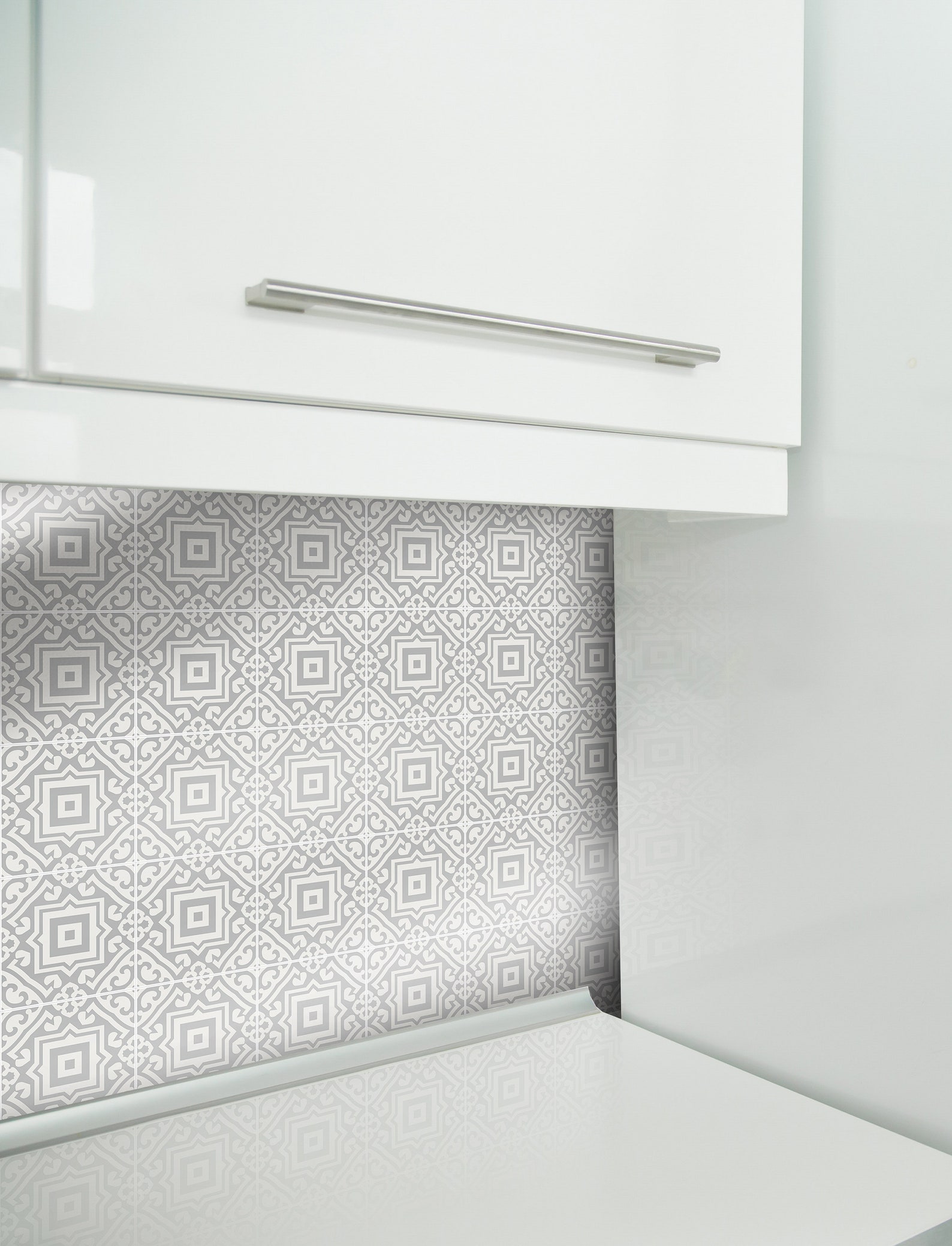 Bright Grey Bathroom Vinyl Wallpaper Kitchen and Bathroom Etsy