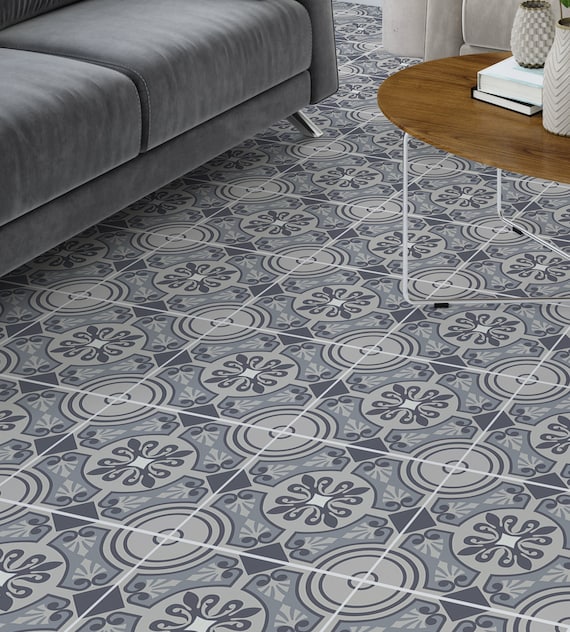 Moroccan Tile Floor Vinyl Decal Symmetry Eclectic Vinyl Etsy