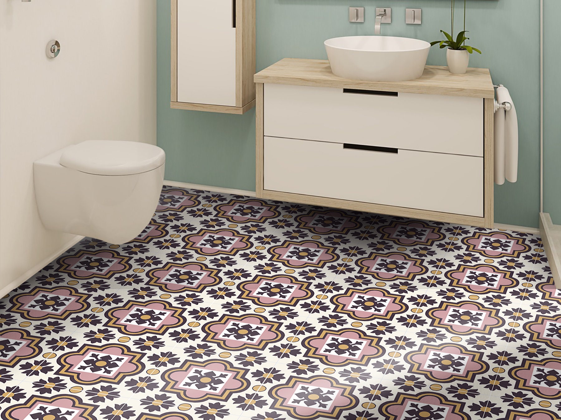 Pink Bathroom Tile Transfers Everything Bathroom