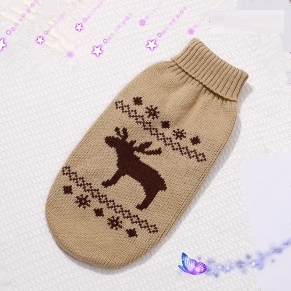 Pet Dog Warm Christmas Sweater Clothes Puppy Cat Knitwear Costume Coat Apparel