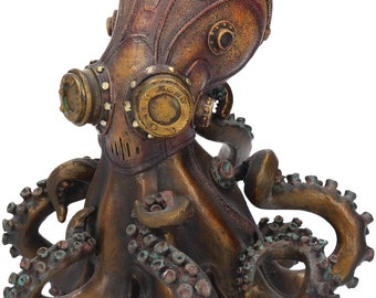 Antique Bronze Finish Steampunk Octopus Wall Hanging Antique Bronze Finish Steampunk Octopus Wall Hanging