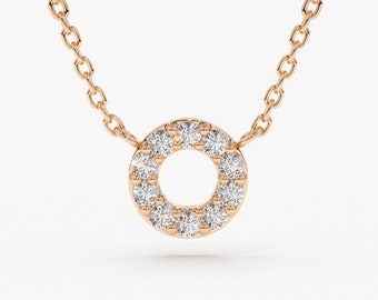 ELOISE. Circle Diamond Necklace, Your Sentiment Her Perfection!