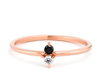 Eloise. Black & White Diamond Ring, A beautiful wedding day gift and can be brought out for every anniversary to come!