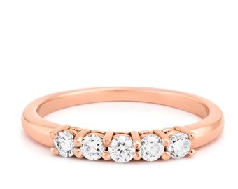 5 Stones Diamond Band, A Perfect Wedding Day Gift!