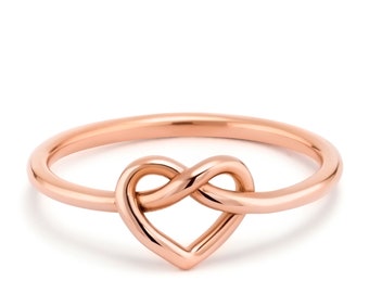 Eloise. Rose Gold Heart Ring, Perfect Valentine's Gift!
