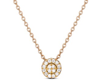 ELOISE. Round Diamond Necklace, Every Day Necklace Absolutely Beautiful & Great Gift for Her!