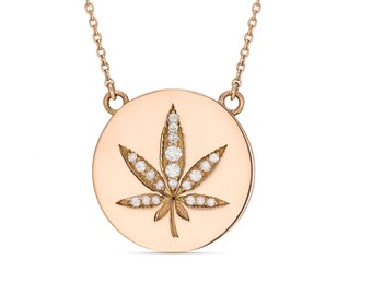 ELOISE. Grass Diamond Pendant,  Sweet Gift For Beautiful People Who Love Nature!