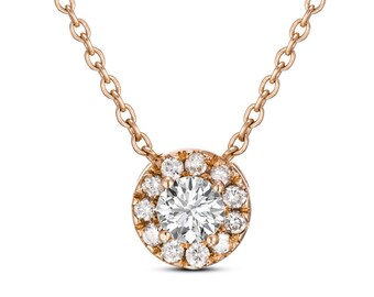 ELOISE. Round Diamond Necklace, Every Day Necklace Absolutely Beautiful & Great Gift for Her!