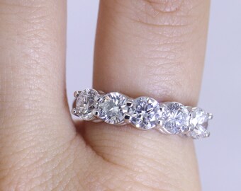 Emerald Cut Diamond Eternity Band,  Perfect Engagement Gift for Any Women!!