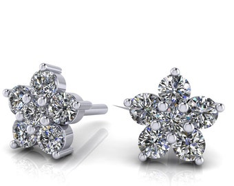 ELOISE.  Every Day Diamond Stud Earrings, Unique Earrings for Unique Women!