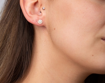 ELOISE.  Every Day Diamond Stud Earrings, Unique Earrings for Unique Women!