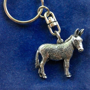 Donkey Pewter Keyring with Gift Pouch