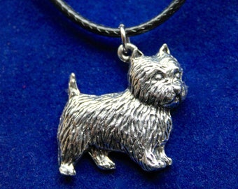 West Highland Terrier Pewter Pendant Necklace with Gift Pouch