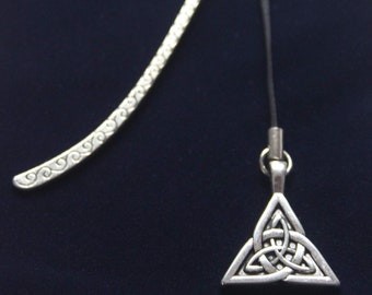 Triquetra Celtic Knot Metal Bookmark with Gift Pouch