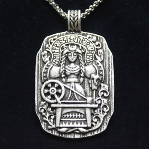 Viking Goddess Frigg Pendant Necklace with Gift Pouch