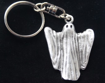 Porte-clés en étain fantôme avec pochette cadeau