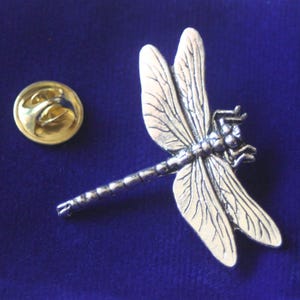 Libelle Zinn Anstecknadel Abzeichen mit Geschenk Beutel