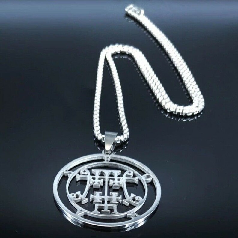 Foras Sigil Goetia Solomon Demon Seal Pendentif Collier Avec Etsy France
