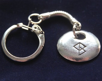 Success Bind Rune Pewter Keyring | Viking Gift
