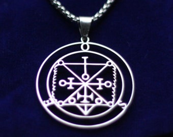 Ose Sigil Goetia Solomon Demon Seal Pendant Necklace with Gift Pouch