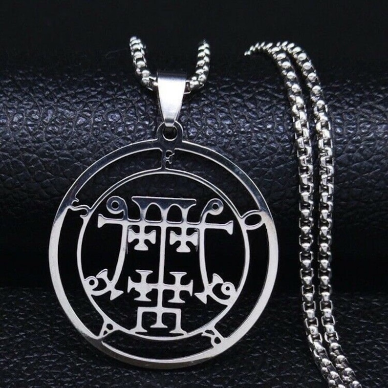 Foras Sigil Goetia Solomon Demon Seal Pendentif Collier Avec Etsy France