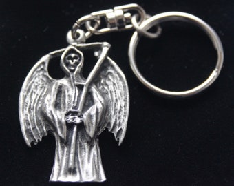 Grim Reaper Pewter Keyring with Gift Pouch