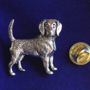 Beagle Dog Pewter Lapel Pin Badge with Gift Pouch