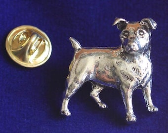 Jack Russell Terrier Pewter Lapel Pin Badge with Gift Pouch