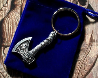 Double-sided Viking Rune Cross Bag Charm Keyring Ladies Mens Norse God Odin Thor Double-sided Viking Rune Cross Bag Charm Keyring Ladies Mens Norse God Odin Thor