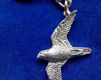 Pewter Peregrine Falcon Keyring | Bird Lover Gift