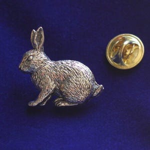 Rabbit Pewter Lapel Pin Badge with Gift Pouch
