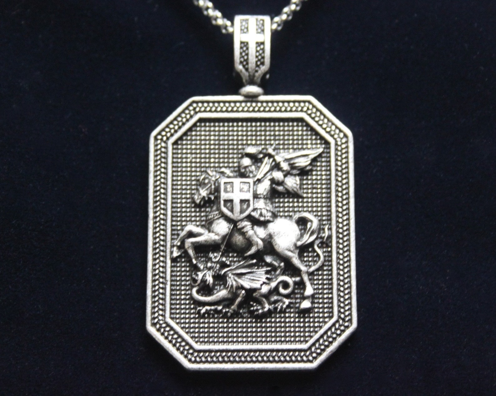 Saint Pendant Necklace with Gift Pouch Etsy