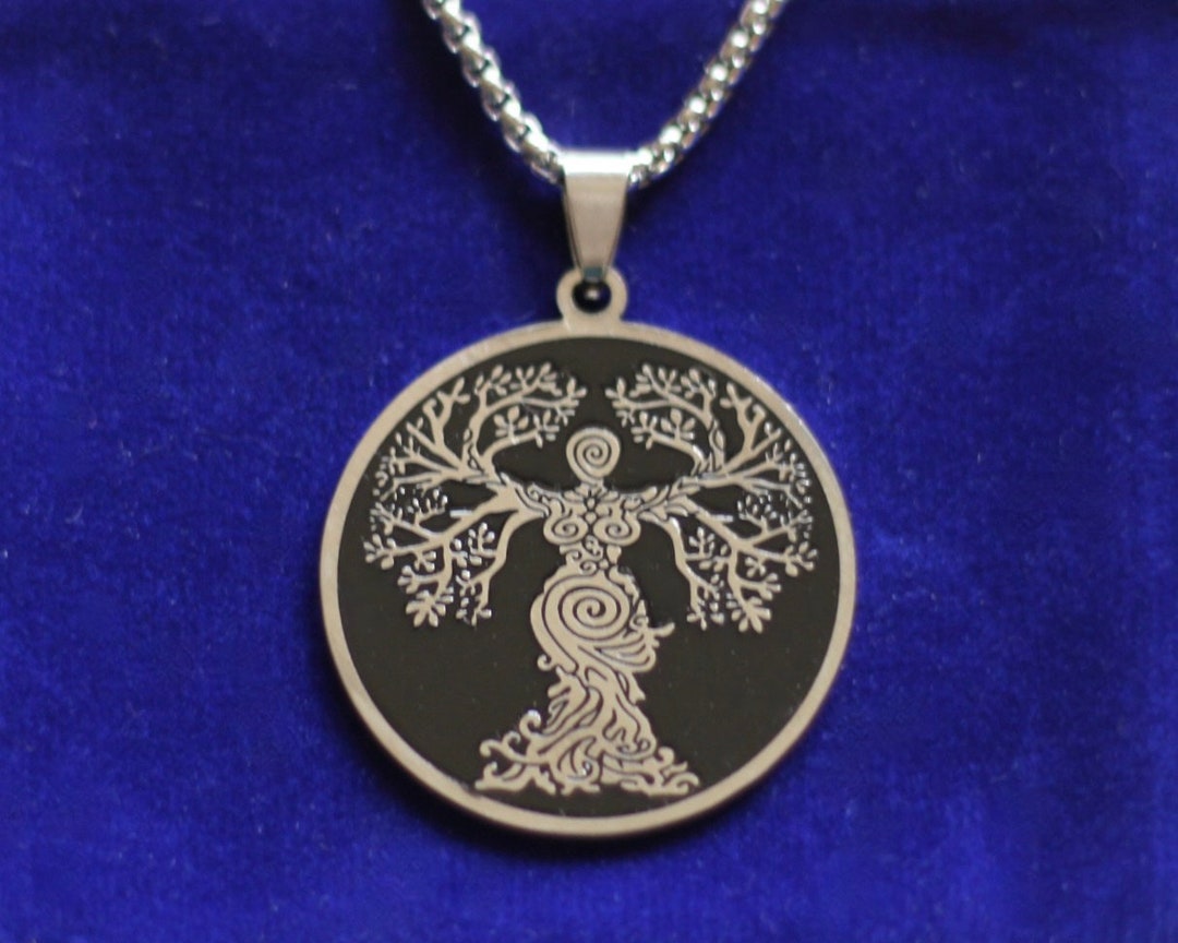Spiral Goddess Tree of Life Pendant Necklace With Gift Pouch - Etsy
