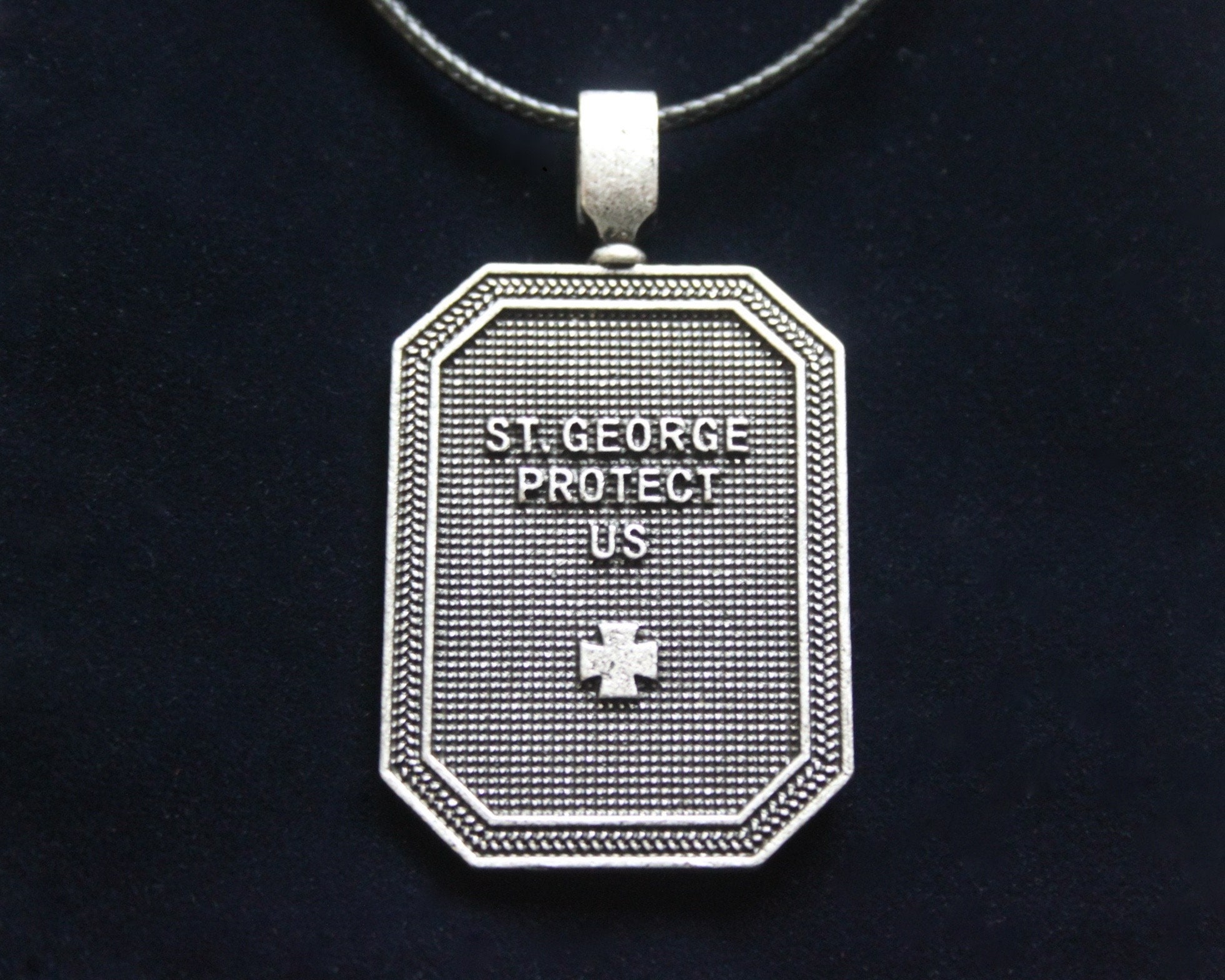 Saint Pendant Cord Necklace with Gift Pouch Etsy