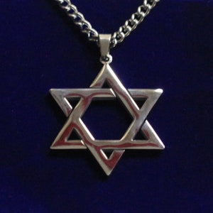 Star of David Pendant Necklace with Gift Pouch