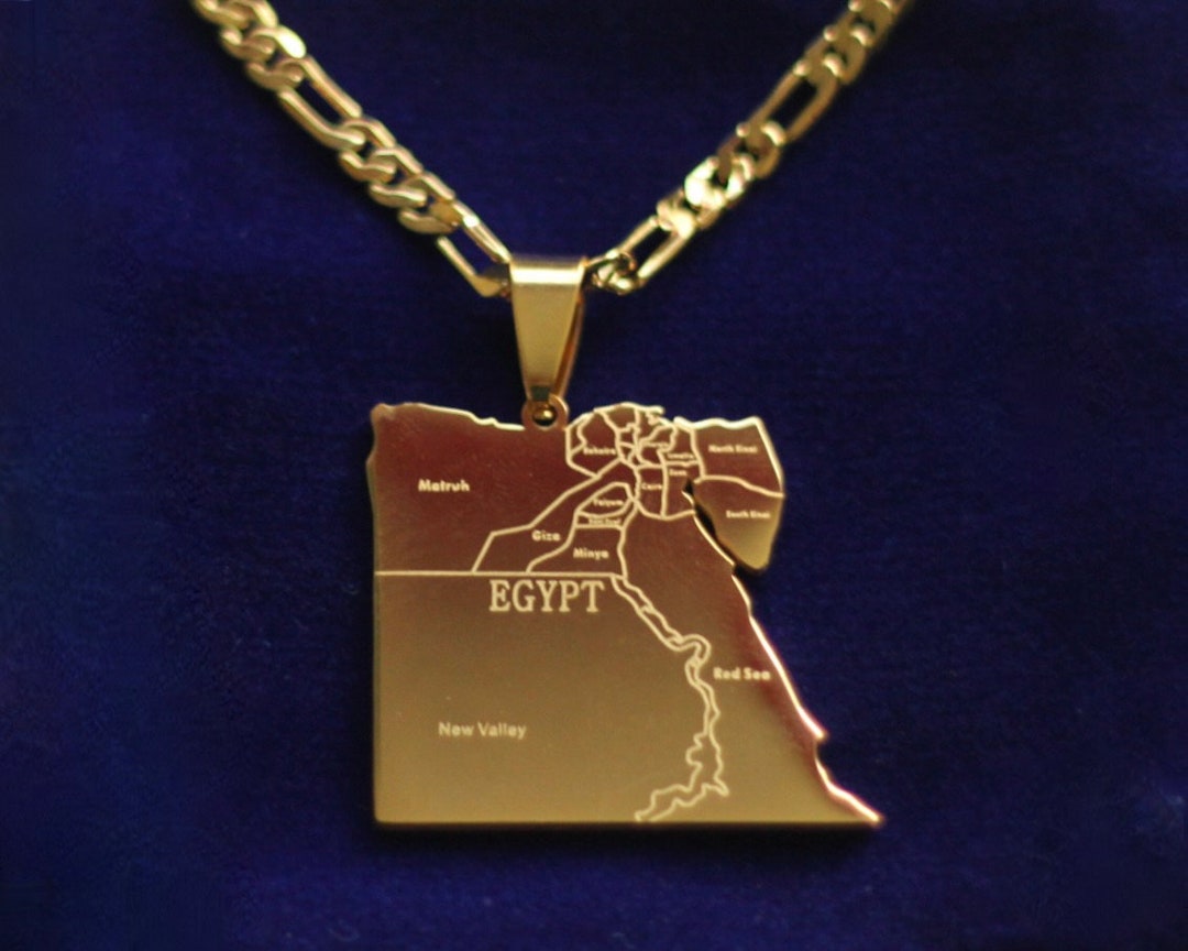 Gold Egypt Map - Necklace main image 0