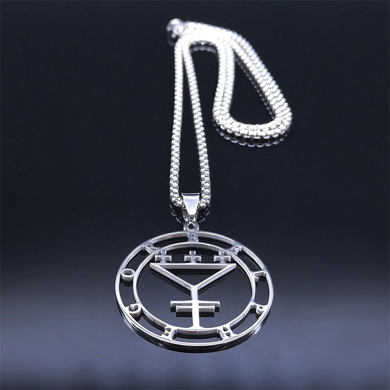 Belphegor Sigil Goetia Solomon Demon Seal Pendant Necklace Etsy UK