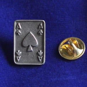 Insigne Ace of Spades pour cartes à jouer en étain avec pochette cadeau