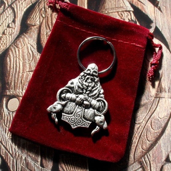 Double-sided Viking Rune Cross Bag Charm Keyring Ladies Mens Norse God Odin Thor Double-sided Viking Rune Cross Bag Charm Keyring Ladies Mens Norse God Odin Thor