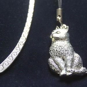 Cat Metal Bookmark with Gift Pouch