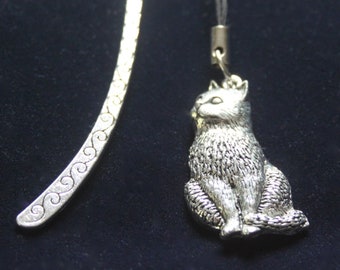Cat Metal Bookmark with Gift Pouch