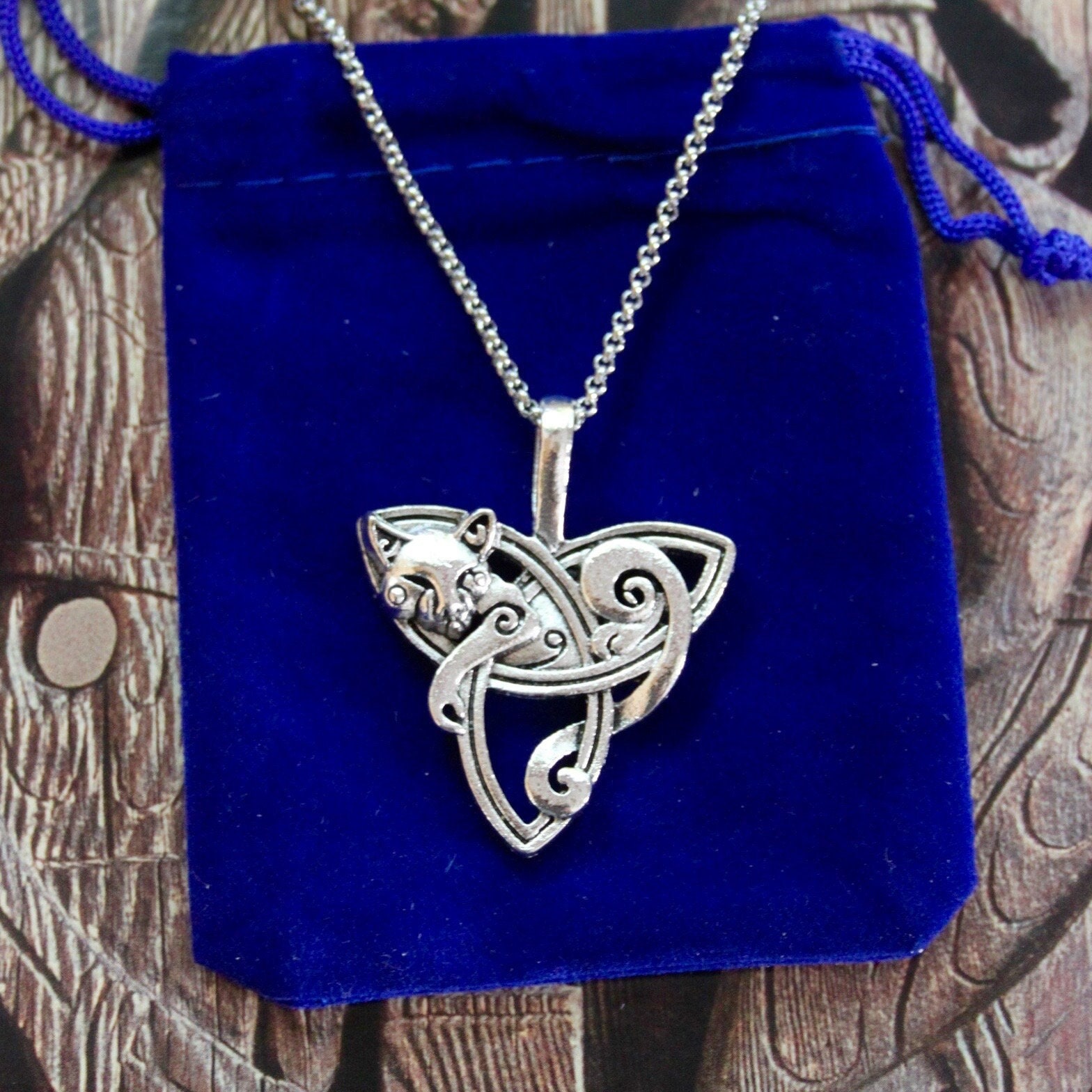 Egyptian Cat Pharaoh Necklace - Denise Laurent Art