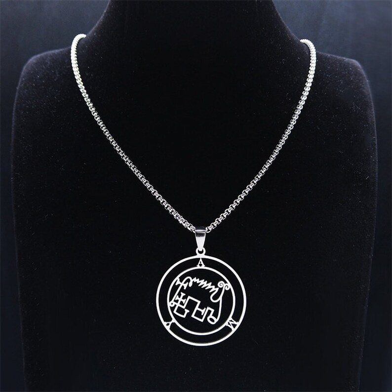 Amy Sigil Goetia Solomon Demon Seal Pendentif Collier Avec Etsy France