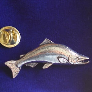 Badge reversspeld zalm tinnen met cadeauzakje