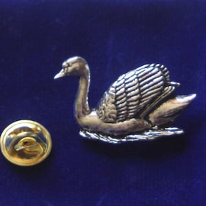 Swan Pewter Anstecknadel mit Geschenkbeutel