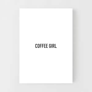 Cartolina 'Coffee Girl' | Caffè | Caffè | Amante del caffè